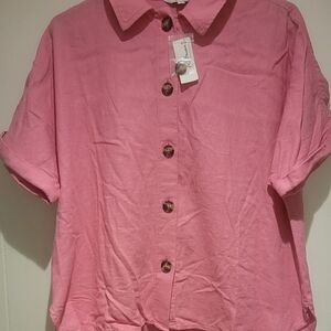 reitmans women's button up shirts  Pink